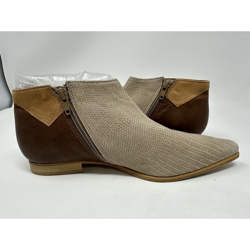 Free People Desert Rider Tan Brown Ankle Boots Booties Size 38 8 - Flaw - Picture 9 of 14